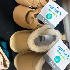 Carter's Child of Mine Tan Baby Shoes